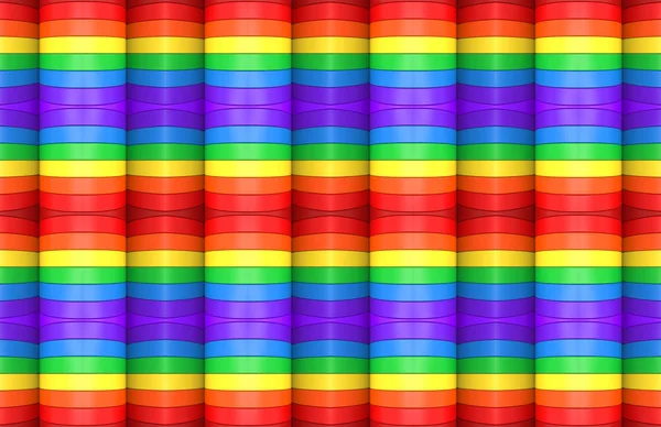 3Dレンダリング 現代的なシームレスなLgbt虹のカラフルなパターンデザインの壁の背景 — ストック写真
