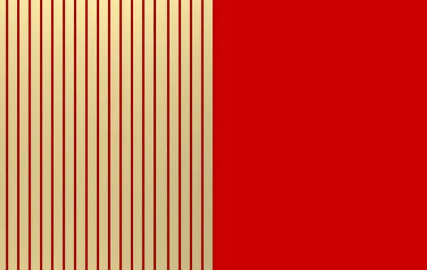 Vykreslování Luxusní Zlaté Rovnoběžné Pruhy Červeném Pozadí Zdi — Stock fotografie