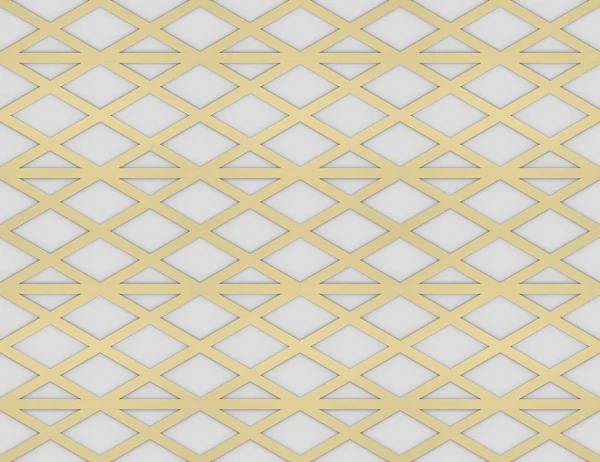 3Dレンダリング 現代的なシームレスな豪華なゴールド三角形グリッドラインパターンデザイン壁の背景 — ストック写真