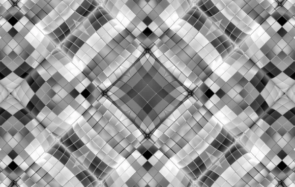 Rendering Alternate Mirror Square Grid Art Design Pattern Tile Wall — Stock Photo, Image