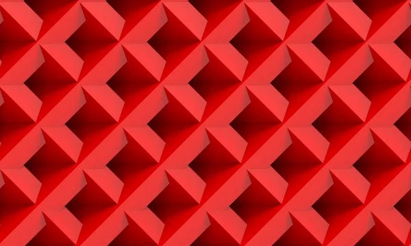 3Dレンダリング 現代的なシームレスな赤の正方形のグリッドアートタイルパターンの壁のテクスチャの背景 — ストック写真
