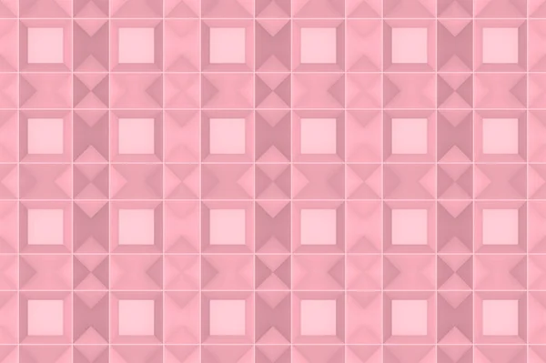レンダリング 任意のデザインウォールの背景のためのシームレスな甘い柔らかいピンクの色のトーングリッド正方形のアートパターンタイル — ストック写真