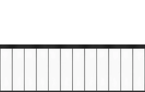 Рендеринг Современная Форма Парелля Фоне Фасада Белой Стены — стоковое фото