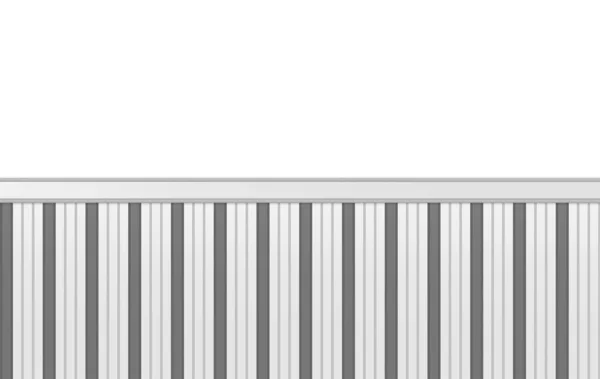 3Dレンダリング 白い壁の背景にある最小限の灰色の白い縦パネル — ストック写真