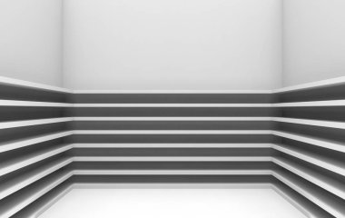 3D görüntüleme. modern paralel gri paneller oda köşesi arka planında.