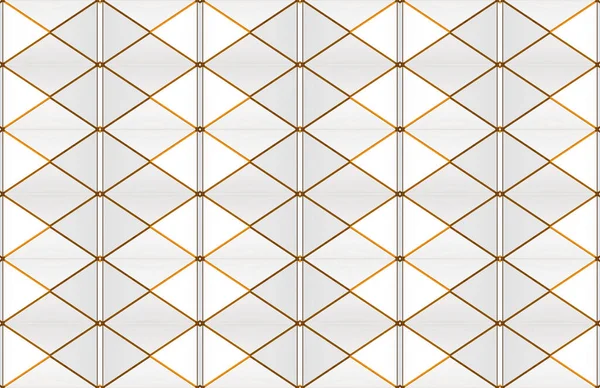 Renderizado Moderno Lujoso Oro Sin Costuras Patrón Rejilla Blanca Azulejo —  Fotos de Stock