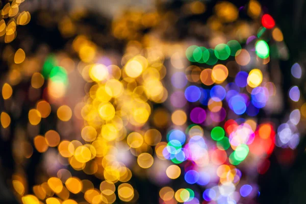 Bokeh lights background. Abstract multicolored light. Christmas concept.