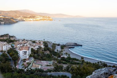 Sunset view of La Herradura Beach, Almuñecar, Granada, Andalucia, Spain