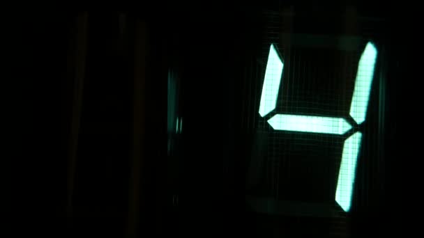 Indikátor Neonové Lampy Čísly — Stock video