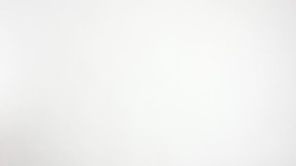 Концепция Мужчина Руки Руки Над Красными Боксерскими Перчатками Белом Фоне Лицензионные Стоковые Видеоролики
