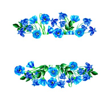 Suluboya çiçek, çiçek illüstrasyon, Yaprak ve tomurcukları, Botanik kompozisyon katman yolu, düğün tebrik kartı için arka plan. 