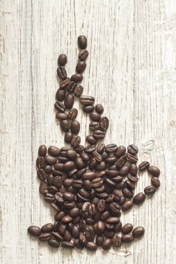 kahve çekirdekleri fincan şeklinde