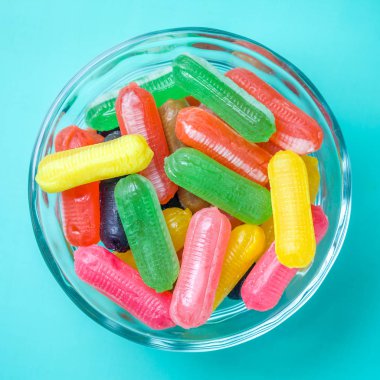 Tatlı parlak renkli şeker 