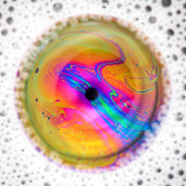 Güzel renkli sabun köpüğü