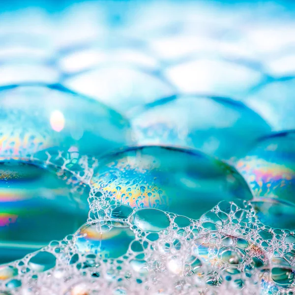 Clean Blue Soap Bubbles — Stock Photo, Image