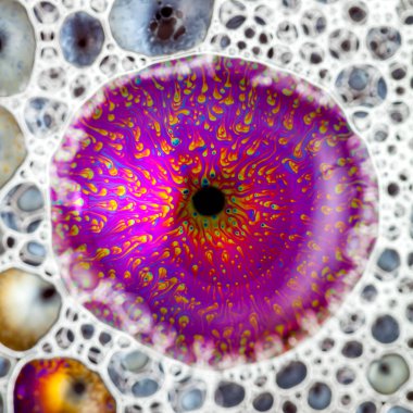 Güzel renkli sabun köpüğü