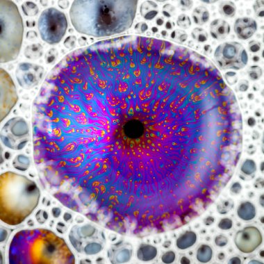 Güzel renkli sabun köpüğü