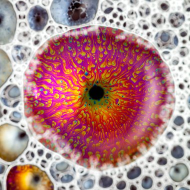 Güzel renkli sabun köpüğü