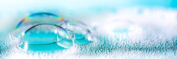 Clean Blue Soap Bubbles — Stock Photo, Image