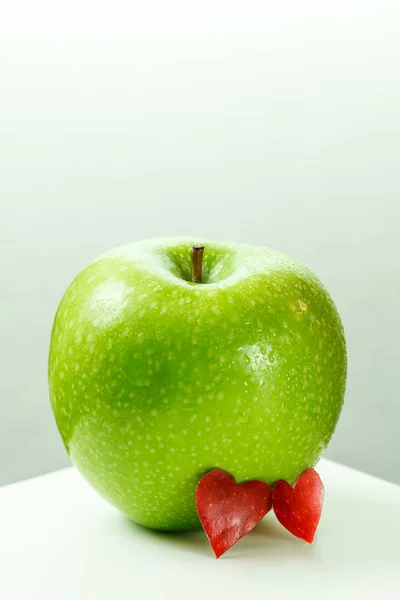 Sweet apple with heart shape