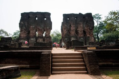 Polonnaruwa Vatadage - antik Budist yapısı. UNESCO Antik şehir Polonnaruwa, Sri Lanka