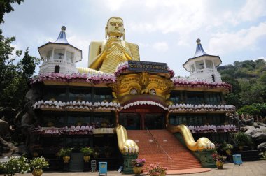 Altın tapınak Dambulla. Budist Müzesi. Sri Lanka. Asya