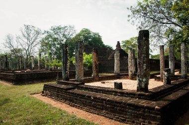 Polonnaruwa Vatadage - antik Budist yapısı. UNESCO Antik şehir Polonnaruwa, Sri Lanka