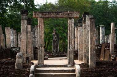 Polonnaruwa Vatadage - antik Budist yapısı. UNESCO Antik şehir Polonnaruwa, Sri Lanka