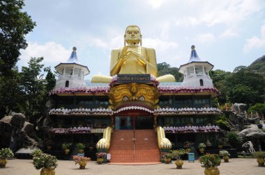 Altın tapınak Dambulla. Budist Müzesi. Sri Lanka. Asya