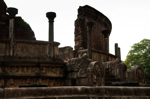 Το Vatadage Πολοναρούβα - αρχαία βουδιστική δομή. Αρχαία πόλη της UNESCO του Πολοναρούβα, Σρι Λάνκα — Φωτογραφία Αρχείου