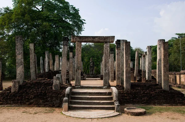 Το Vatadage Πολοναρούβα - αρχαία βουδιστική δομή. Αρχαία πόλη της UNESCO του Πολοναρούβα, Σρι Λάνκα — Φωτογραφία Αρχείου