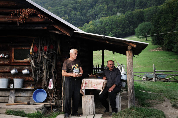 Kolyba - the seasonal housing of shepherds and woodcutters widespread in mountainous areas of the Carpathians
