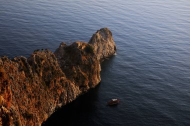 Alanya yarımadasındaki Kızıl Kule kulesinden tersane, Antalya ilçesi, Türkiye