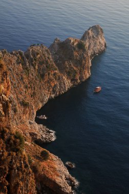 Alanya yarımadasındaki Kızıl Kule kulesinden tersane, Antalya ilçesi, Türkiye