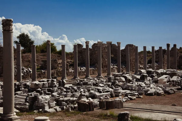 Altes Amphitheater in der Seite, Türkei — Stockfoto