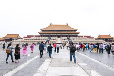 Pekin, Çin - 20 Mayıs 2018: Yasak şehir whi iç görünümü
