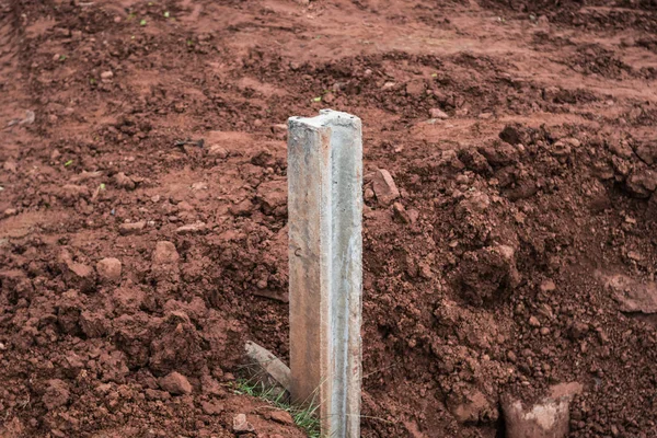 The concept of beginning in concrete building structure site con — Stock Image The concept of beginning in concrete building structure site con Stock Photo