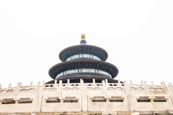 O Salão de Oração para as Boas Colheitas no centro do Templo do Céu, Pequim, China. Aquele do local popular do heritage mundial em China . — Fotografia de Stock