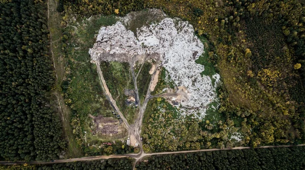 Вид на землю с квадрокоптера — стоковое фото