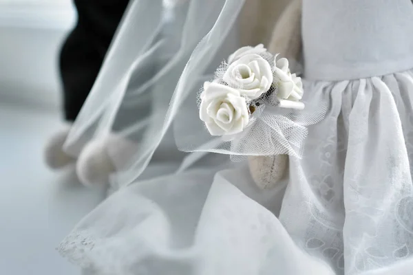Fondo blanco de la boda. Flor blanca — Foto de Stock