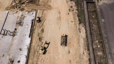 drone görünümü inşaatı için site hazırlık