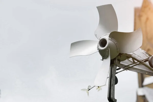 hand-made wind generator close-up, free energy