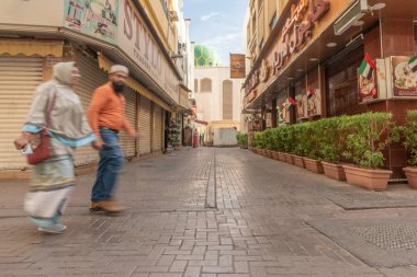 Dubai Deira bölgesinde sokak sahne