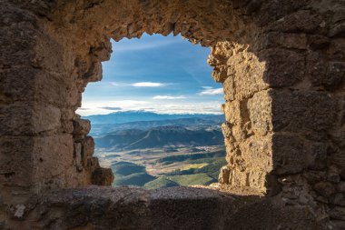 Queribus Kalesi, Fransa Pyrenean dağlardan