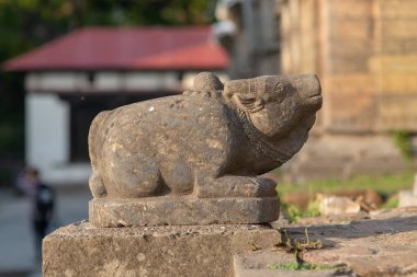 Pashupatinath tapınağında boğa heykeli