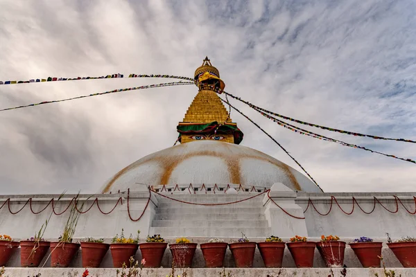 Vue rapprochée du stupa Boudhanath — Photo