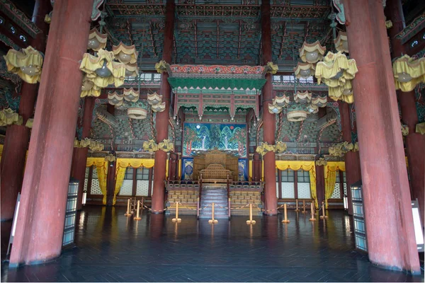 Interior del pabellón, Palacio Changdeokgung, Seúl — Foto de Stock