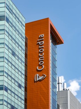 Concordia üniversitesi John Molson Building işareti, Montreal, Kanada