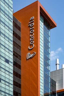 Concordia üniversitesi John Molson Building işareti, Montreal, Kanada