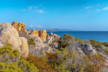 Korsika kıyı şeridi Bruzzi izi görülen, Korsika, Fransa